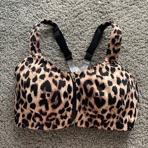 3 for $55. Victoria’s Secret Leopard Print Zip-Front Sports Bra in Leopard